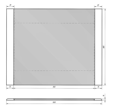 Зеркало Dreja Eco Uni 105 99.9007 Белое