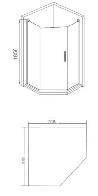 Душевой уголок Good Door Pandora PNT-90 90x90 профиль Хром стекло прозрачное