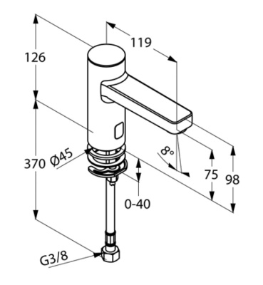 Смеситель для раковины Kludi Zenta 3820505 Хром