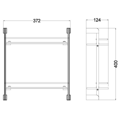 Полка стеклянная Schein Allom 2212 Хром