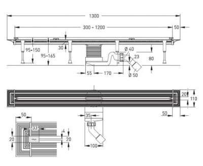 Душевой лоток Viega Advantix Vario Set 704360 Хром