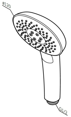 Ручной душ AM.PM Spirit V2.0 F0270A000 круглый Хром