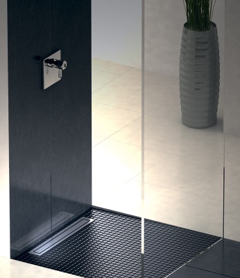 Душевой лоток Berges Wasserhaus Top Stark 600 090149 с решеткой Матовый хром