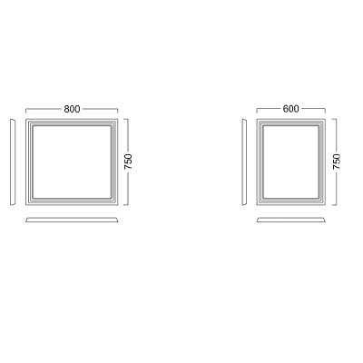 Зеркало Kerama Marazzi Pompei 60 Белое