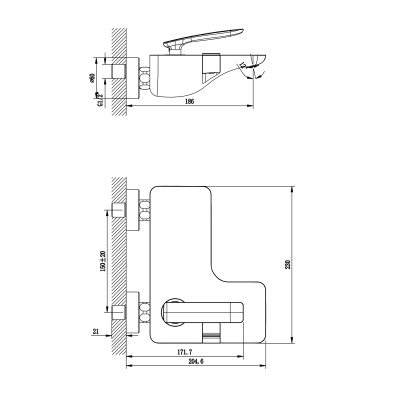 Смеситель для ванны Lemark Comfort LM6802C Хром