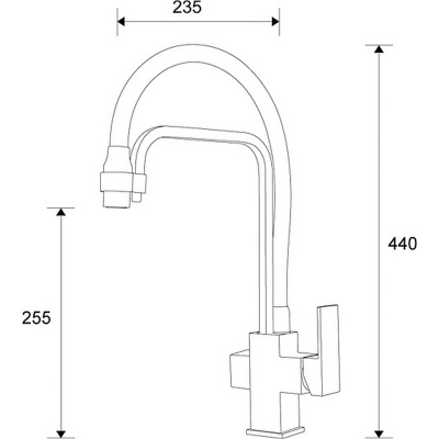 Смеситель для кухни ZorG Sanitary ZR 341-8 YF Хром