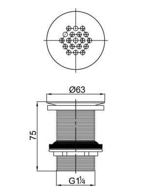 Выпуск для раковины Veragio Sbortis VR.SBR-8001.BR Бронза