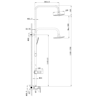 Душевая система Lemark Tropic LM7002C Хром