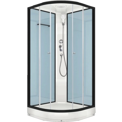 Душевая кабина Domani-Spa Delight 110 100x100 DS01D110LDbCl00 профиль Графит задние стенки Синие