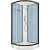 Душевая кабина Domani-Spa Delight 110 100x100 DS01D110LDbCl00 профиль Графит задние стенки Синие