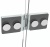 Душевой уголок Black&White Stellar Wind S701-1000x1000 радиальный профиль Серебристый хром стекло прозрачное