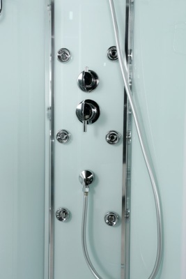 Душевая кабина BelBagno Uno R-2 90x90 профиль Хром стекло прозрачное