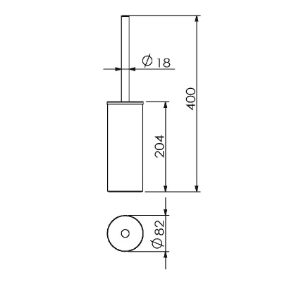 Ершик для унитаза Langberger 70671 Хром