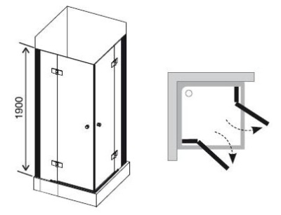 Душевой уголок Ravak Smartline SMSRV4-90 Хром