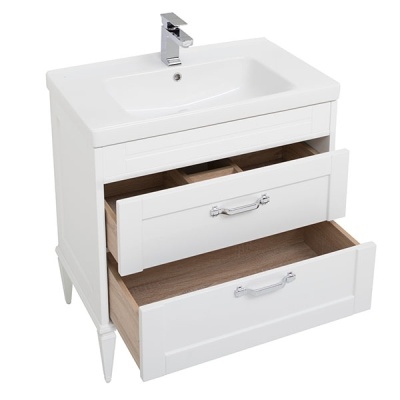 Тумба под раковину Aquanet Денвер 80 199211 Белый глянец