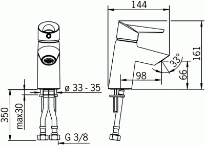 Смеситель для раковины Oras Optima 2710F Хром