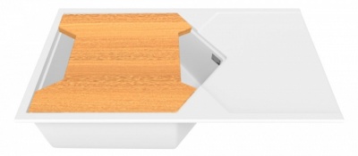 Кухонная мойка KitKraken Sea White 85 Белая