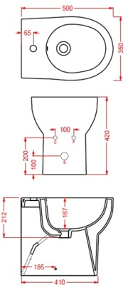 Биде Artceram Smarty SMB002 01 00 Белое