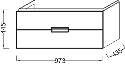 Тумба под раковину Jacob Delafon Reve 97 EB1136-442 подвесная Серый антрацит