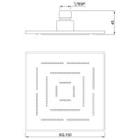 Верхний душ Jaquar Maze OHS-CHR-1605 Хром