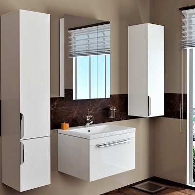 Зеркальный шкаф Alvaro Banos Viento 70 подвесной Белый