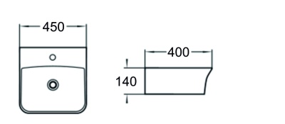Раковина SantiLine 45 SL-2006 Белая