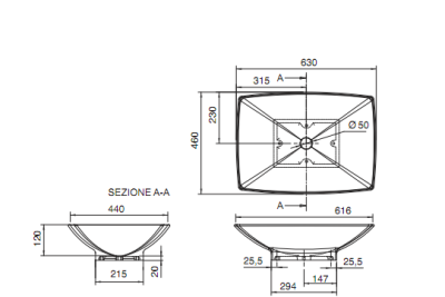 Раковина Scarabeo Thin-Line 8046 Белая
