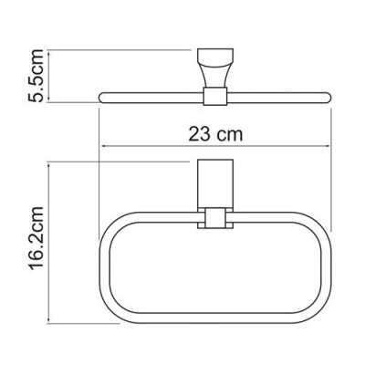 Кольцо для полотенец WasserKRAFT Leine K-5060W Хром