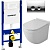 Комплект унитаза Owl 1975 Eld OWLT190101 с инсталляцией Geberit Duofix Delta UP100 458.124.21.1 с сиденьем Микролифт и клавишей смыва Хром