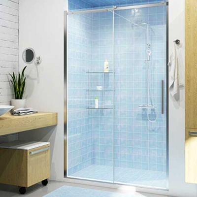 Душевая дверь в нишу WasserKRAFT Dinkel 58R31 140 профиль Хром стекло прозрачное