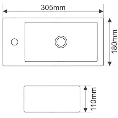 Раковина Melana 30 MLN-A311 L Белая