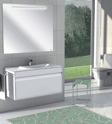 Тумба под раковину Roca Laks 100 подвесная ZRU9302797 Белая