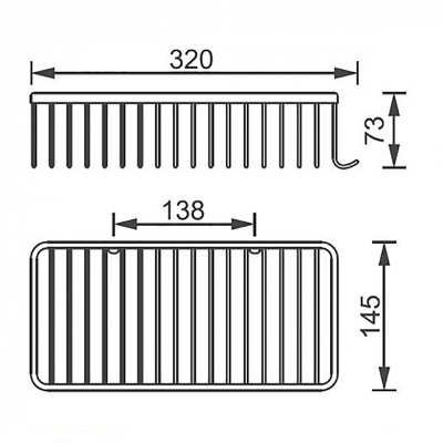 Полка корзина Aquanet 8151 Хром
