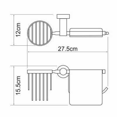 Держатель туалетной бумаги и освежителя воздуха WasserKRAFT Donau K-9459 Хром