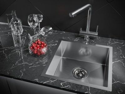 Кухонная мойка Paulmark Aller 44 PM904444-BS Брашированная сталь