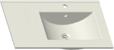 Тумба с раковиной SanVit Мэри-2 90 R kmery902 в цвете Ral подвесная Белый глянец