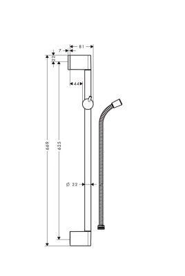 Душевая штанга Hansgrohe Crometta 27615000 Хром