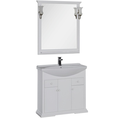 Комплект мебели для ванной Aquanet Лагуна 85 203779 Белый