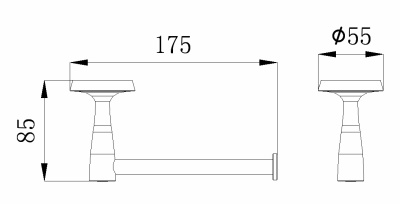 Держатель туалетной бумаги Rush Balearic BA39110 Хром