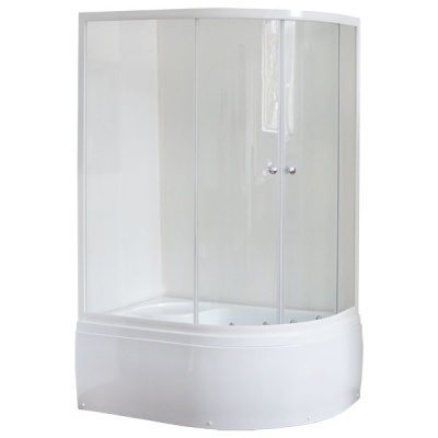 Душевой уголок Royal Bath BK 120х80 RB8120BK-T-L с поддоном профиль Белый стекло прозрачное