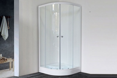Душевой уголок Royal Bath HK 90х90 RB90HK-T с поддоном профиль Белый стекло прозрачное