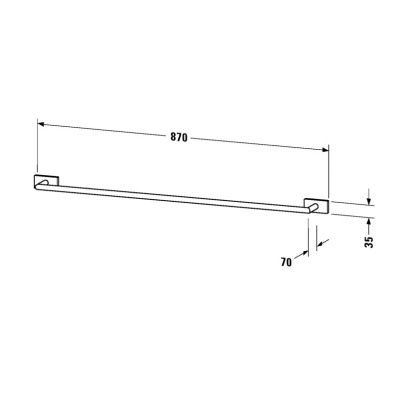 Полотенцедержатель Duravit Karree 80 0099601000 Хром