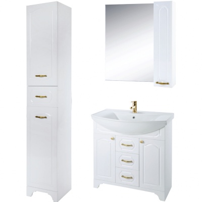 Зеркало со шкафом Bellezza Тиффани 75 Белая