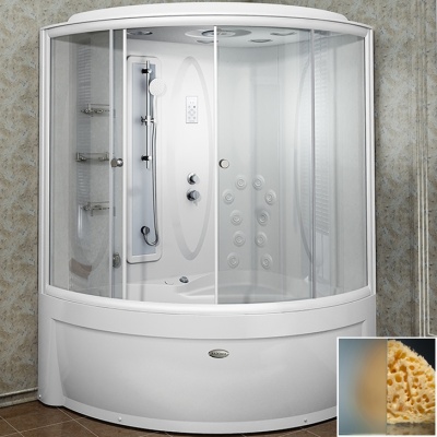 Душевой бокс Radomir Вирсавия 170x125 R 1-04-1-2-0-0671 профиль Белый стекло матовое