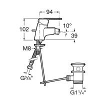 Смеситель для биде Roca Victoria 5A6N25C0M Хром