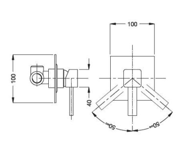 Смеситель для душа Bugnatese Inside 9230 CR (хром)