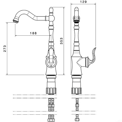 Смеситель для кухни Shouder Luka 0200506 Золото