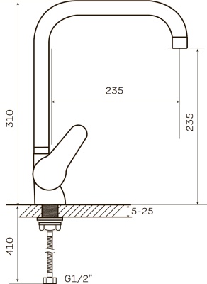 Смеситель для кухни Zerix SOP7 045 ZX0188 Хром