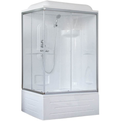 Душевая кабина Royal Bath BP 100х80 RB8100BP1-T-R стекло прозрачное задняя стенка Белая