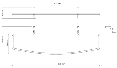 Полотенцедержатель Bemeta Rawell 134504232 Хром